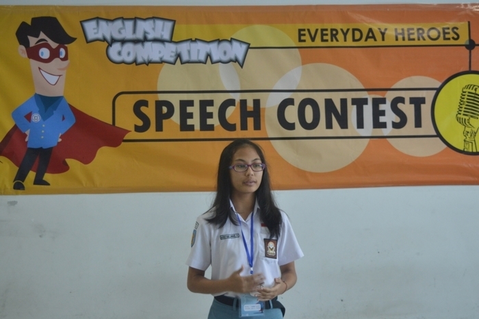 Salah satu peserta Speech Contest