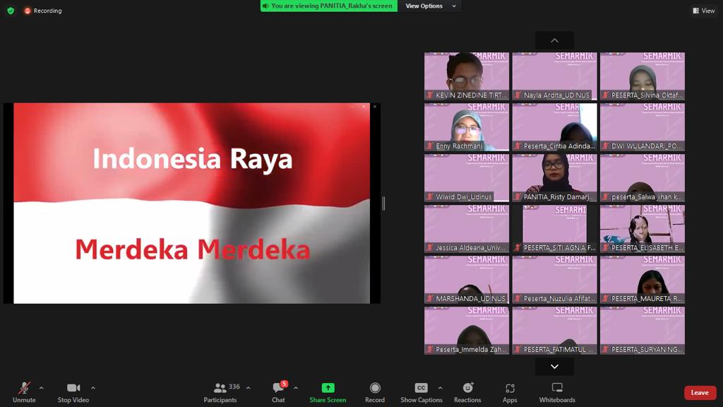 Menyanyikan Lagu Indonesia Raya