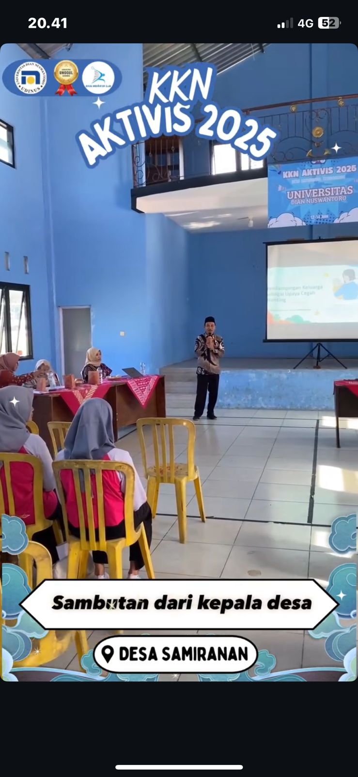 Sambutan Oleh Kepala Desa Samiranan