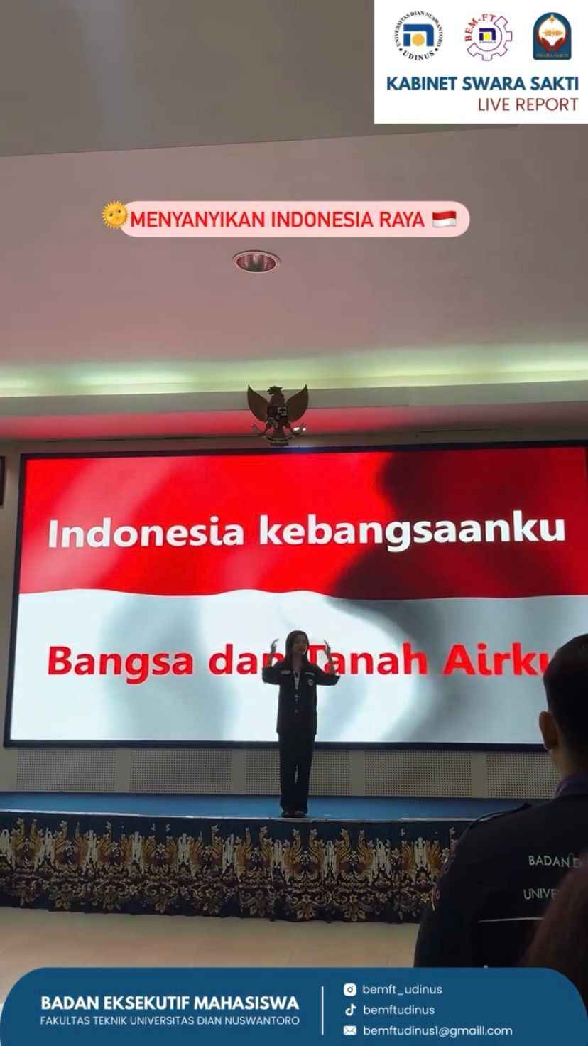 Menyanyikan Lagu Indonesia Raya dan Hymne Udinus
