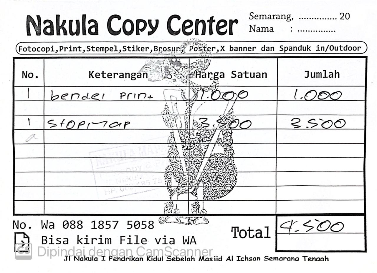 Nota Beli Stopmap