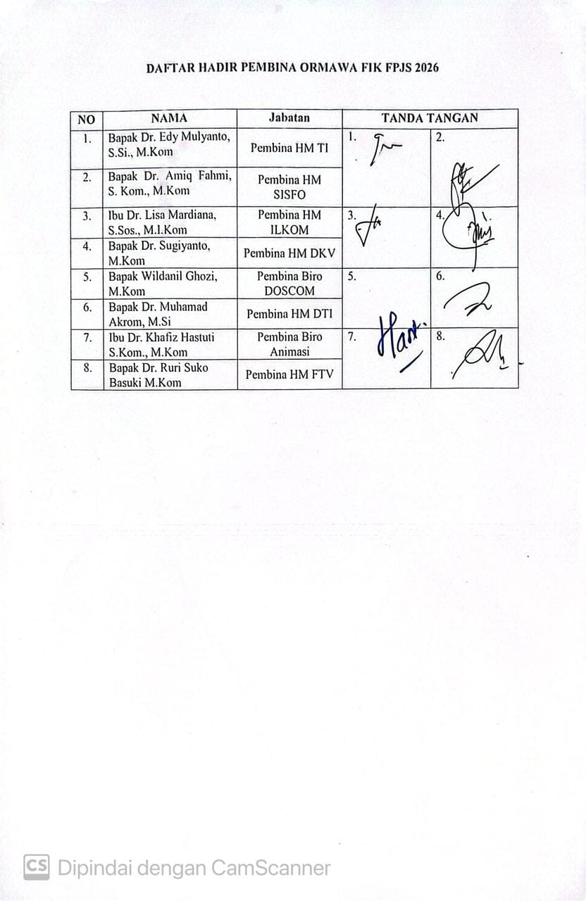 Daftar Hadir Tamu Undangan 