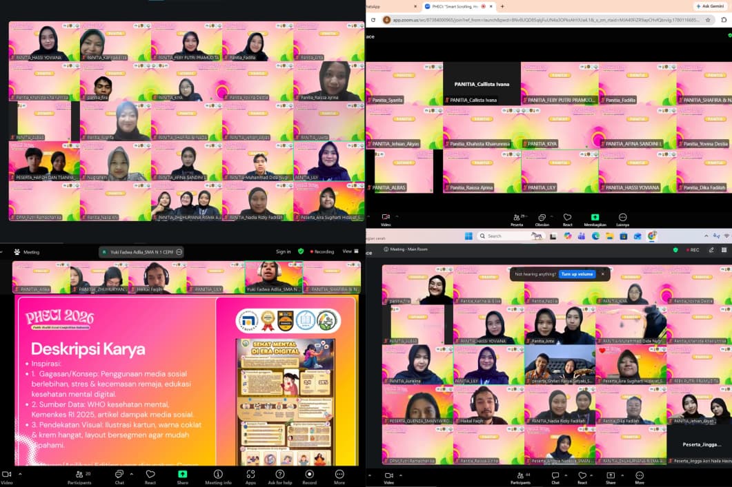 Dokumentasi Finalis Essay, Istirahat, Presentasi Finalis Poster Infografis dan Penilaian Juri, Dokumentasi Finalis Poster Infografis