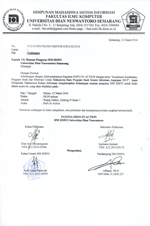 Surat Undangan Mantan Pengurus HM SISFO